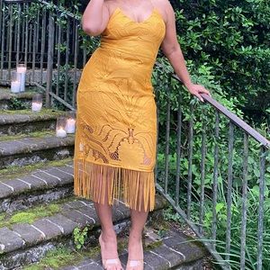 Golden Yellow cocktail dress